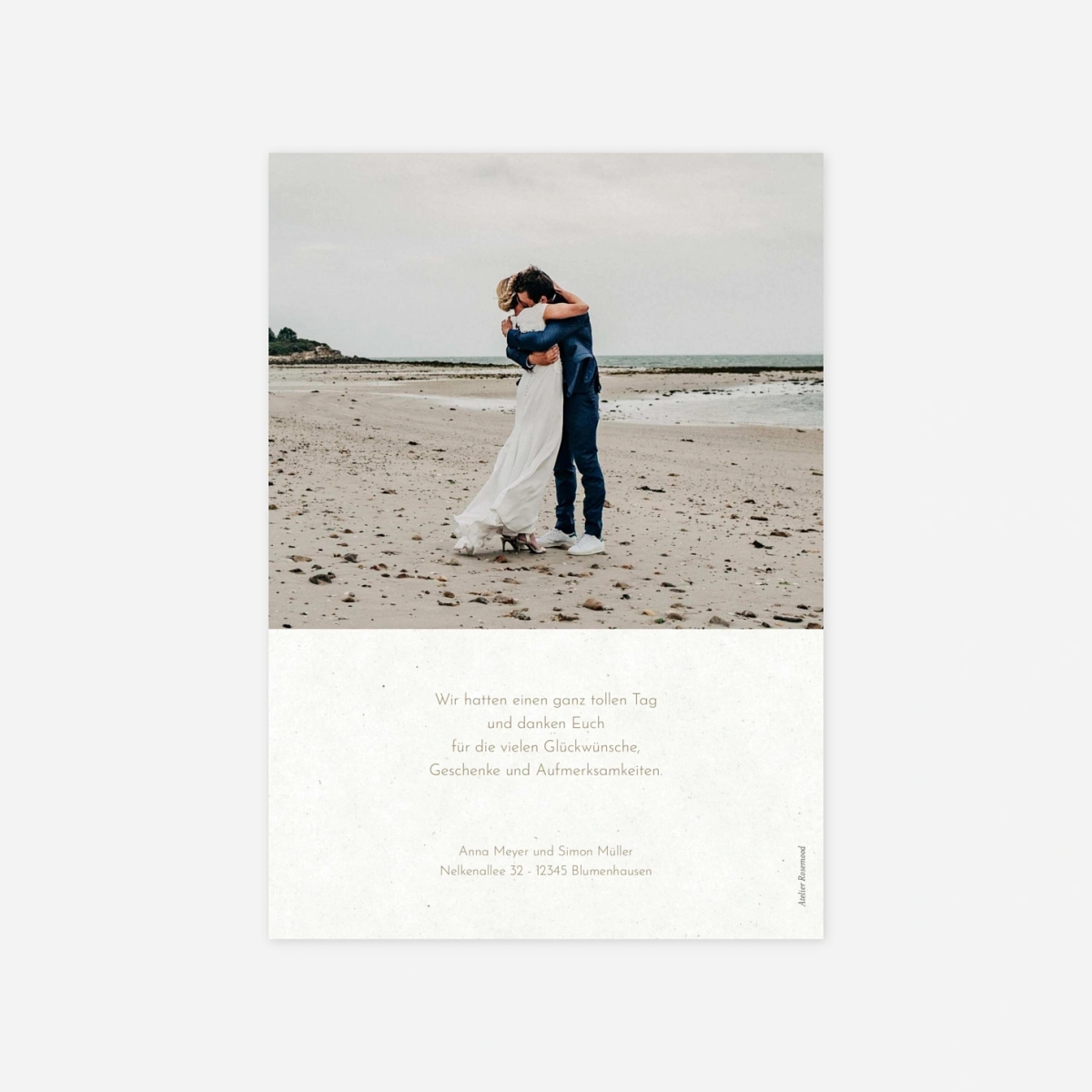 Dankeskarte Hochzeit Zarte Symbole