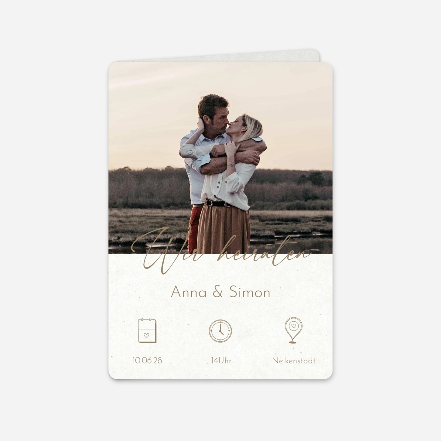 Hochzeitseinladung Zarte Symbole