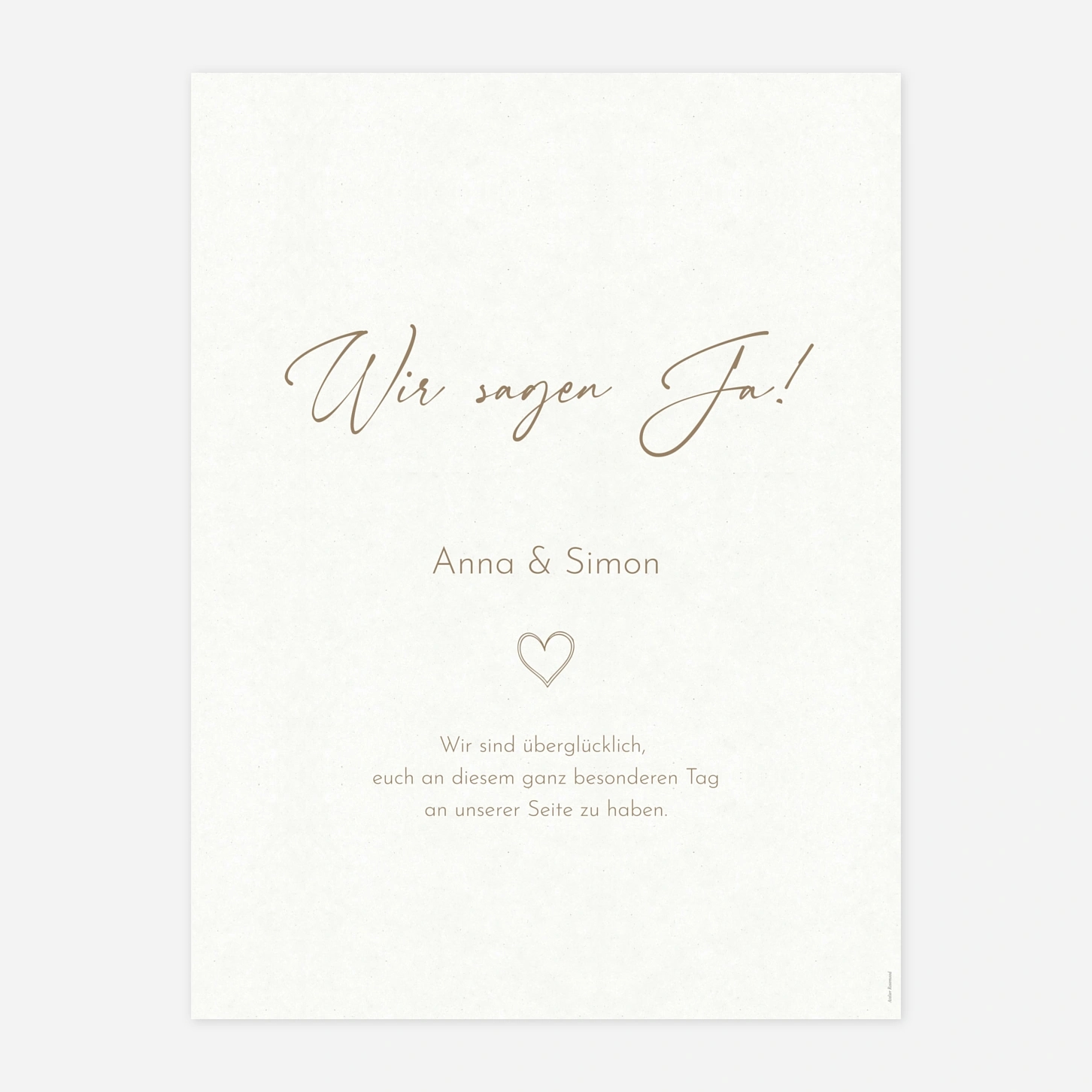 Willkommensschild Zarte Symbole