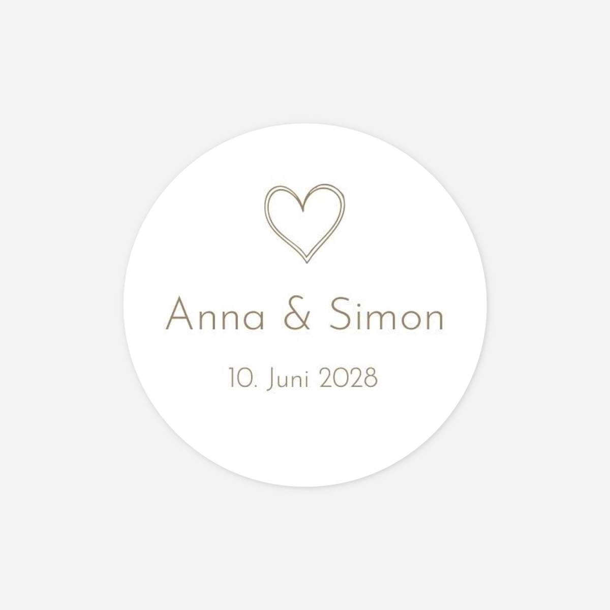 Geschenkaufkleber Hochzeit Zarte Symbole