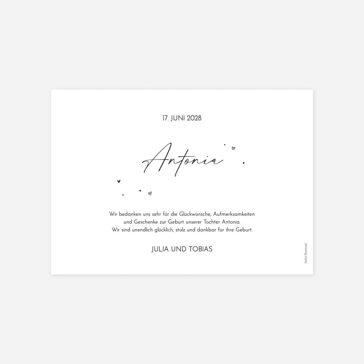 Geburtskarte Zuckersüß