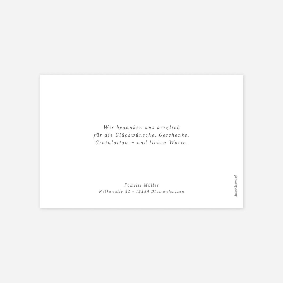 Dankeskarte Geburt Zuckerwatte