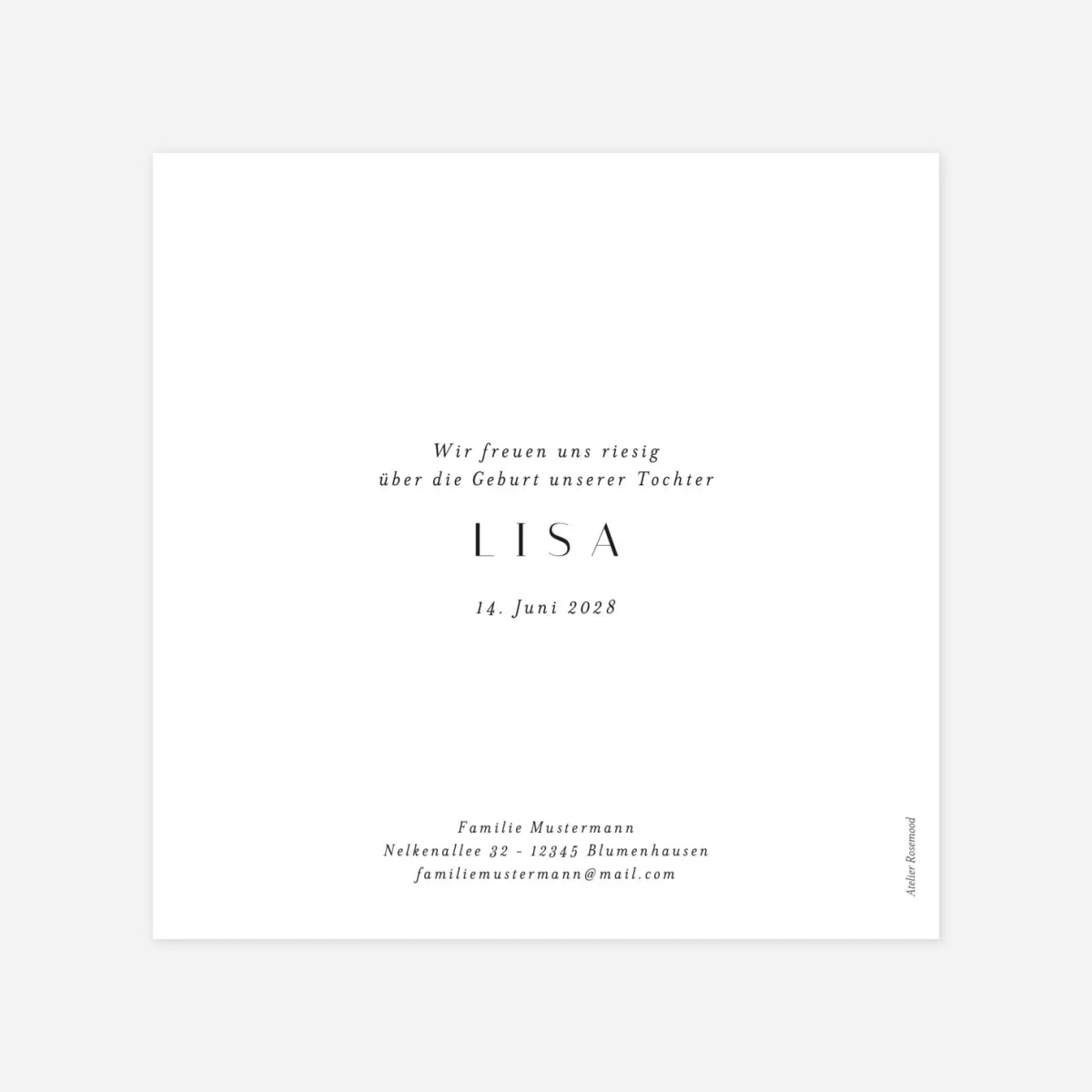 Geburtskarte Zuckerwatte