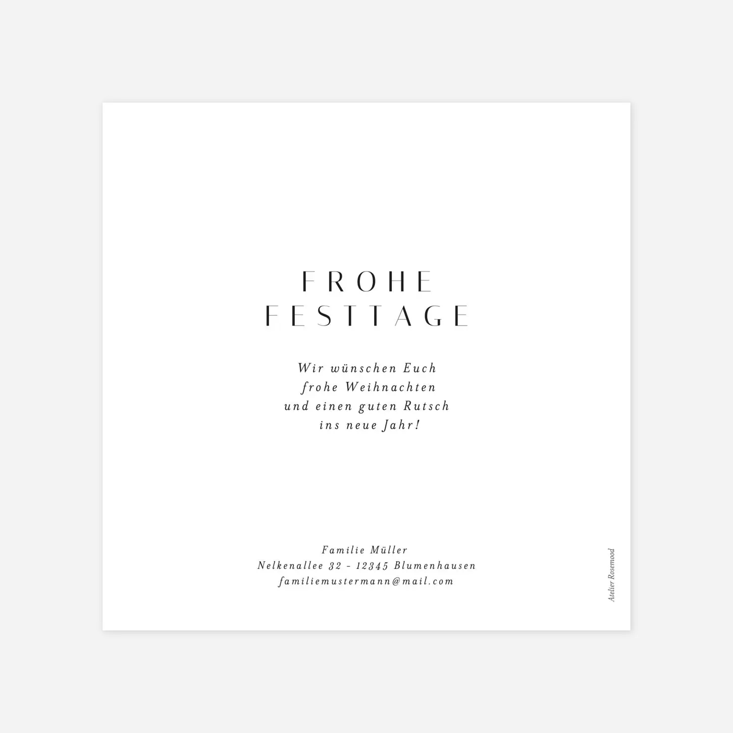 Weihnachtskarte Zuckerwatte