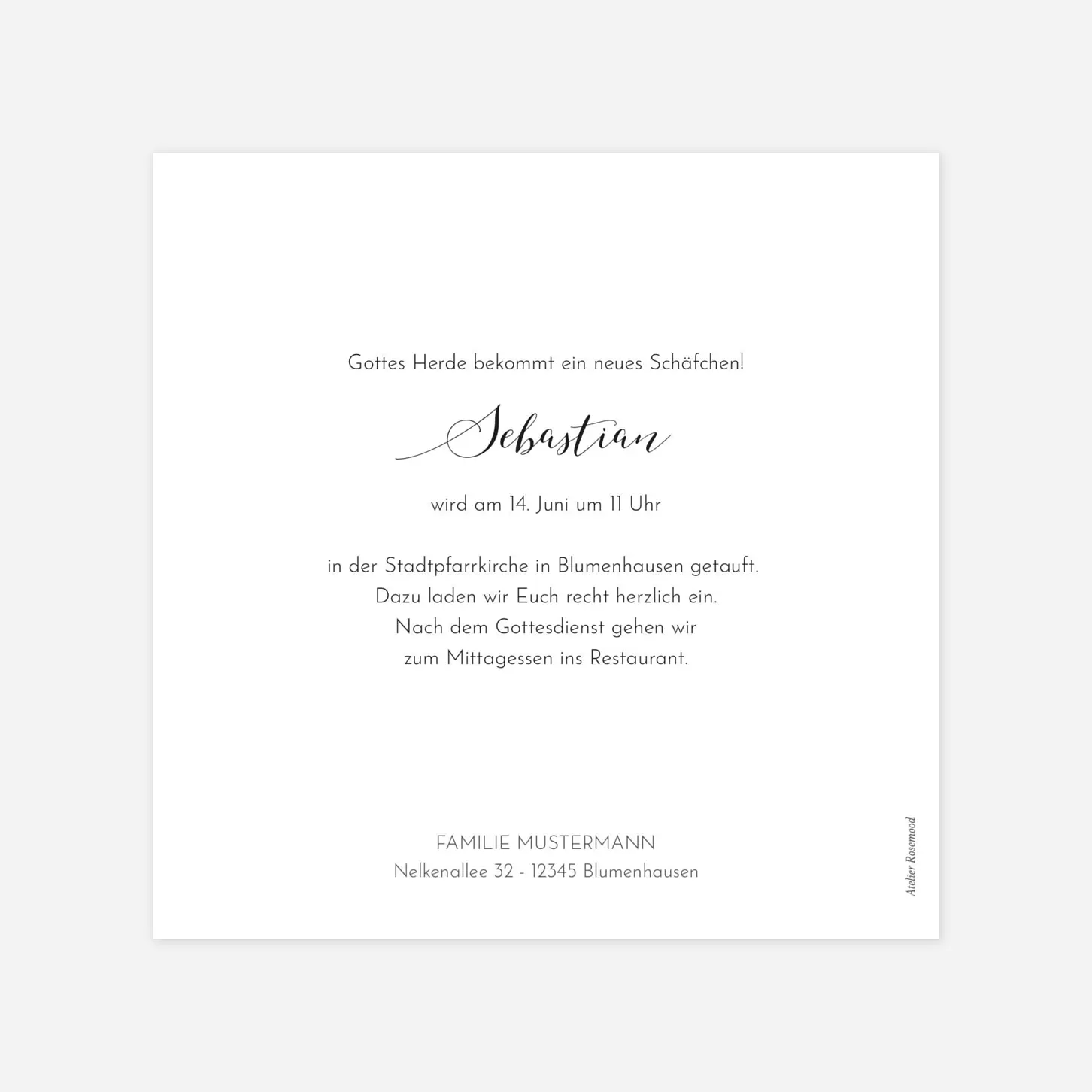 Taufeinladung Zweiglein Fotos