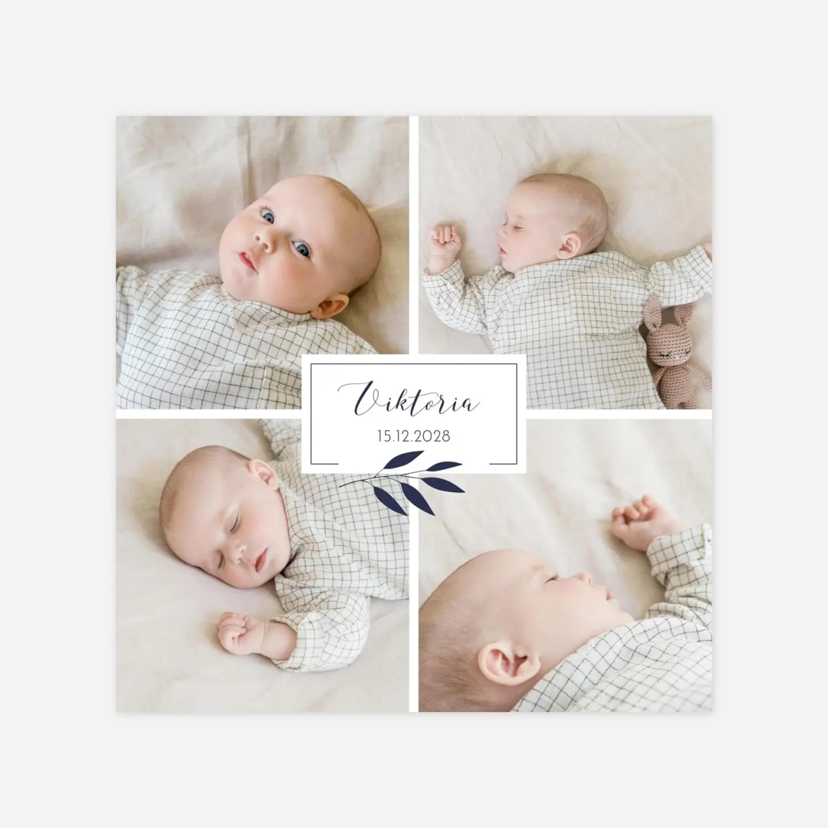 Geburtskarte Zweiglein Fotos