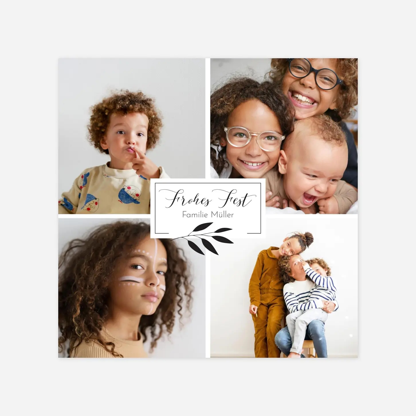 Weihnachtskarte Zweiglein Fotos