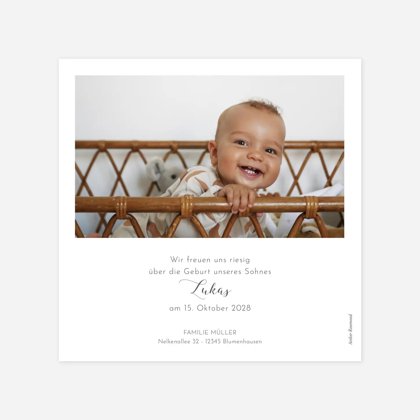 Geburtskarte Zweiglein