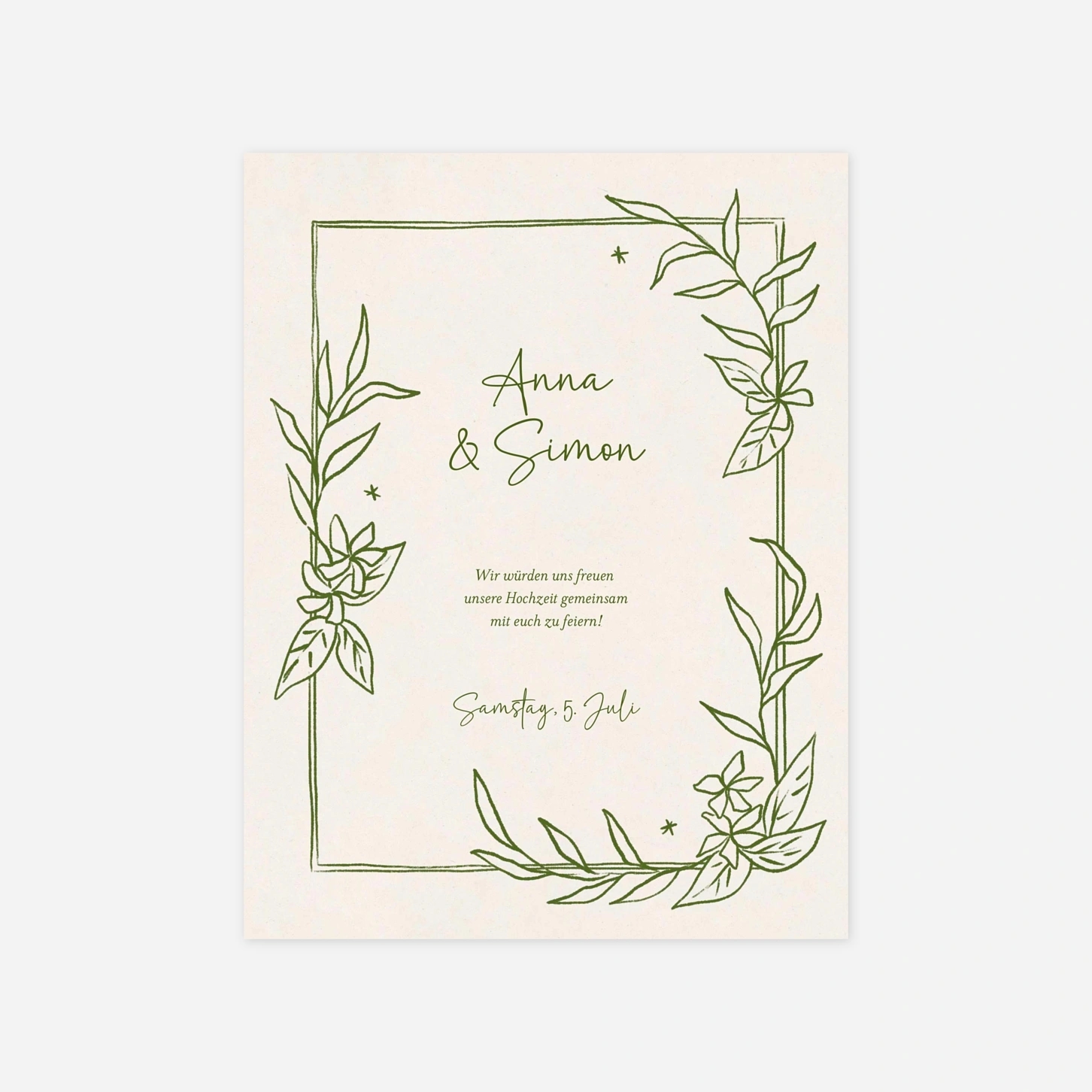 Hochzeitseinladung Zwischen Zweigen
