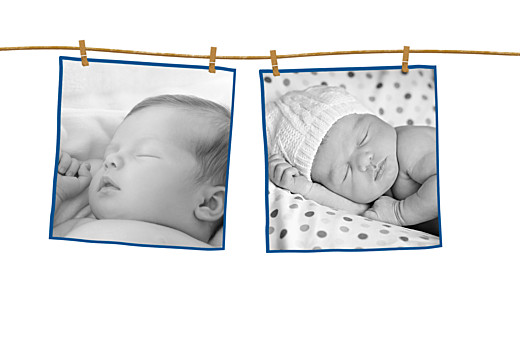 Geburtskarten Wäscheleine Matrose 2 Fotos blau - Seite 2