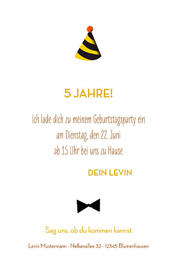 Einladungskarten Kindergeburtstag Löwe Foto Gelb - Seite 3