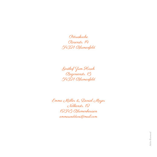 Hochzeitseinladungen Carré Chic Orange - Seite 4