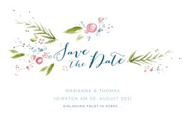 Save-the-Date Karten Frühlingshauch Weiß