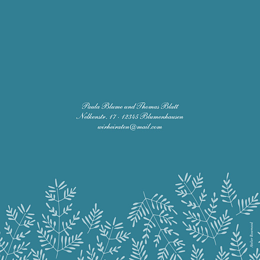 Hochzeitseinladungen Naturspiel (Klappkarte) Blau - Seite 4