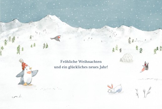 Weihnachtskarten Am Polarkreis Blau - Seite 3