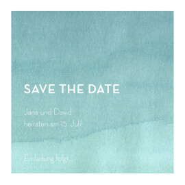 Save-the-Date Karten Aquarell Blau