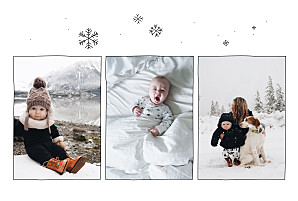 Geburtskarten Winterversprechen 3 fotos weiß