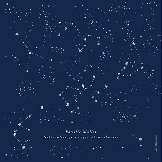Geburtskarten Universum (Klappkarte) Nachtblau - Seite 4
