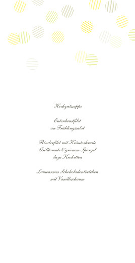 Menükarte Hochzeit Lichterregen (Gold) Weiß - Seite 3
