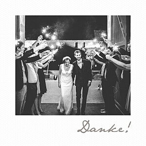 Dankeskarten Hochzeit Polaroid mini weiß