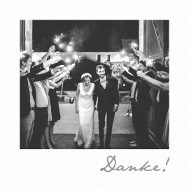 Dankeskarten Hochzeit Polaroid Mini Weiß
