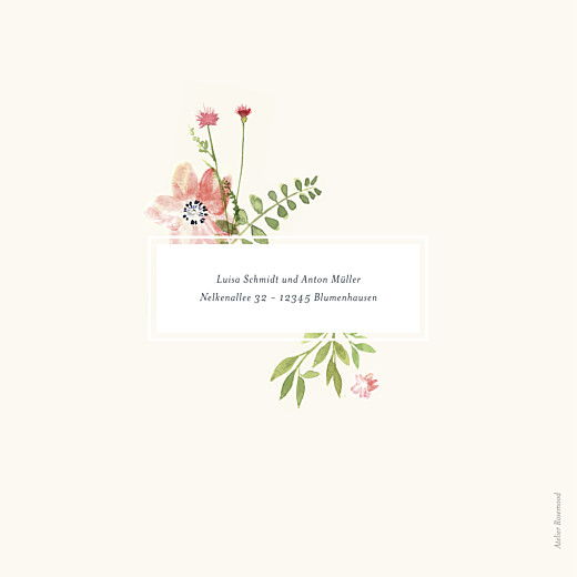 Hochzeitseinladungen Blumen Aquarell Beige - Seite 4