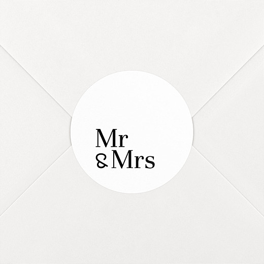Aufkleber Hochzeit Mr & Mrs Weiß - Ansicht 1