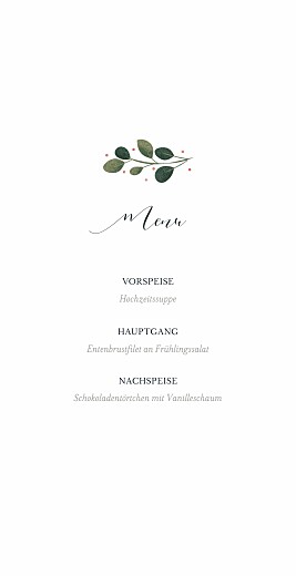 Menükarte Hochzeit Daphné (Klappkarte) Winter - Seite 3
