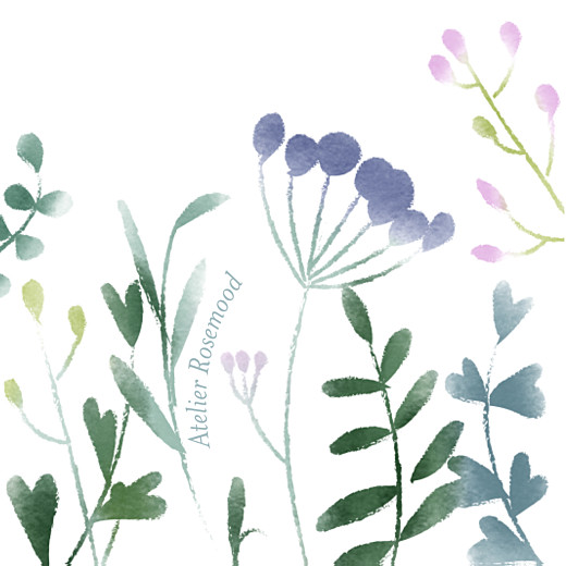 Anhänger Taufe Wildblumen Violett - Rückseite