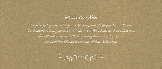 Hochzeitseinladungen Lyrik Panorama Kraft - Seite 3