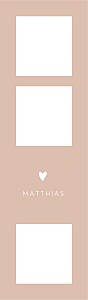 Geburtskarten Elegant herz (fotostreifen) bis rosa