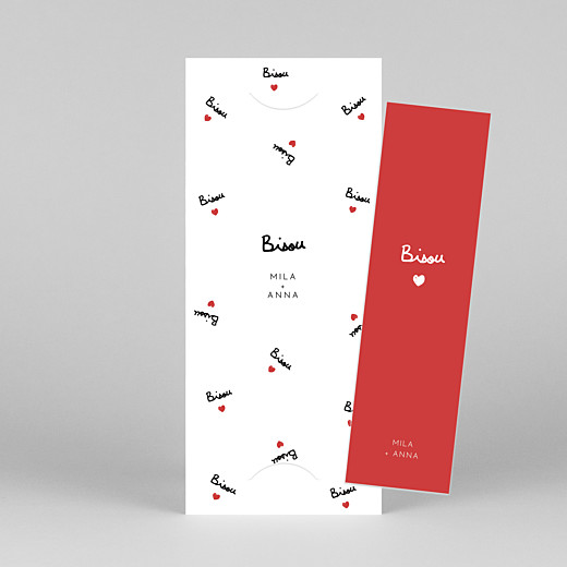 Save-the-Date Karten Bisou by Mathilde Cabanas (Fotostreifen) Rot - Ansicht 1