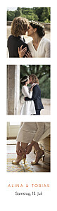 Dankeskarten Hochzeit Feldhochzeit (fotostreifen) bis weiß