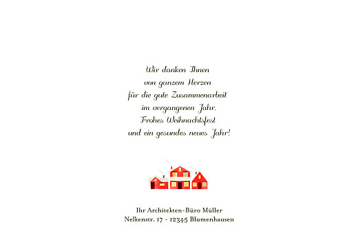 Weihnachtskarten geschäftlich Tannenwald Klappkarte Weiß - Seite 3