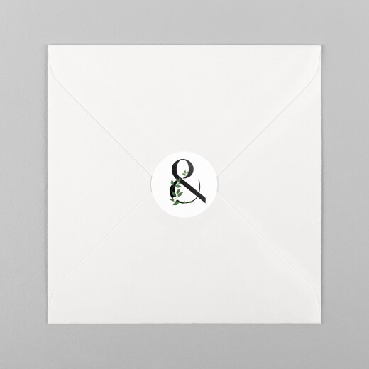 Aufkleber Hochzeit Blumenbuchstaben (Et-Zeichen) Weiß - Ansicht 2