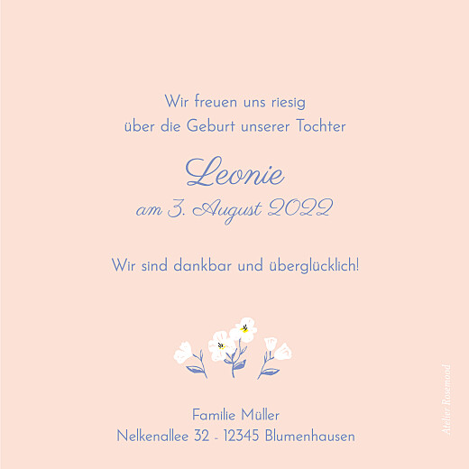 Geburtskarten Blossom Leporello Rosa - Seite 5