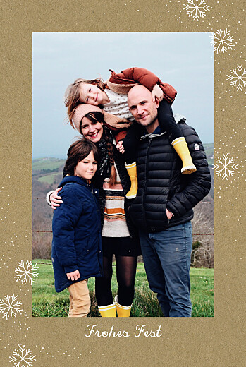 Weihnachtskarten Flocon DE Kraft - Vorderseite