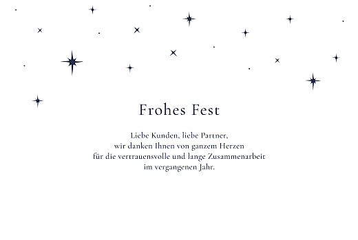 Weihnachtskarten geschäftlich Unter den Sternen Blau - Seite 3