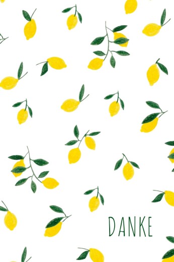 Dankeskarten Zitronentraum Zitronen - Vorderseite