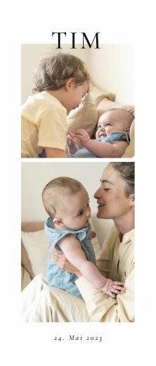 Geburtskarten Kostbare Momente (3 fotos) Weiß - Vorderseite