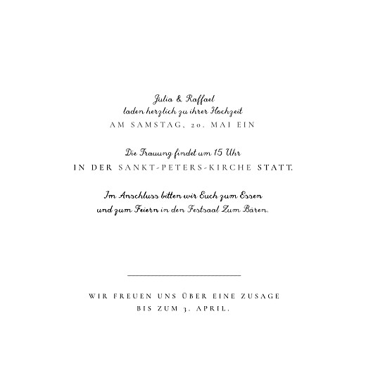Hochzeitseinladungen Bild-Hochzeit (Programm) Weiß - Seite 3