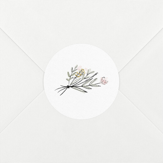 Aufkleber Hochzeit Landblume Weiß - Ansicht 1