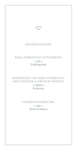 Menükarte Hochzeit Naturnah Klappkarte (Gold) Grün - Seite 3