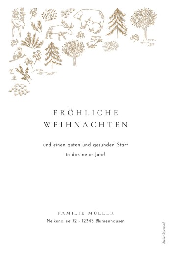 Weihnachtskarten Waldzauber (Fotos) kraft - Rückseite