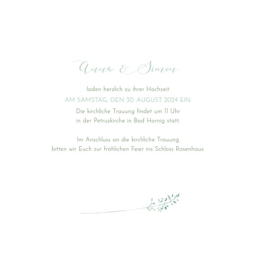 Hochzeitseinladungen Sommerwiese (Medaillon) Grün - Seite 3