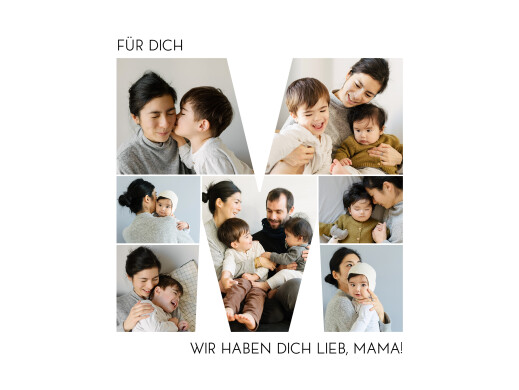 Poster groß Bilder für Mama weiß - Vorderseite